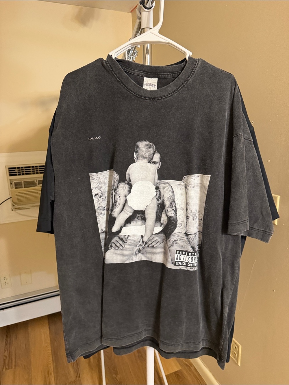 Black Short-Sleeve Graphic Tee Justin Bieber